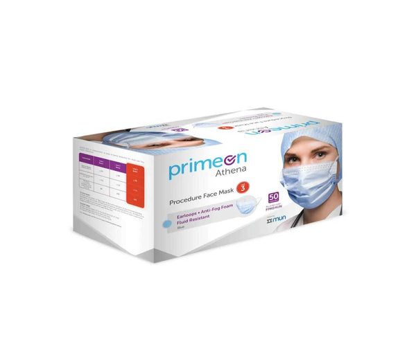 PrimeOn Athena Level 3 Surgical Face Mask with Ties and Anti-Fog Foam ...
