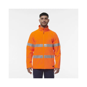 KingGee reflective soft shell jacket, front view