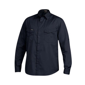 KingGee Tradies cotton drill shirt, front view