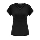 Women's Lana Short Sleeve Top in black front view