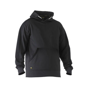 Black workwear hoodie back view