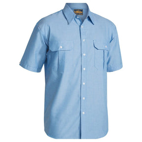 Bisley Oxford Short Sleeve Shirt BS1030 front view