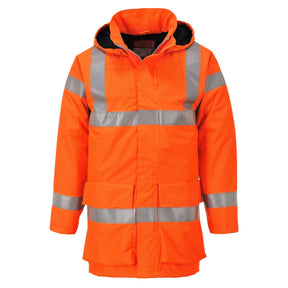 Portwest Hi-Vis Orange Rain Jacket
