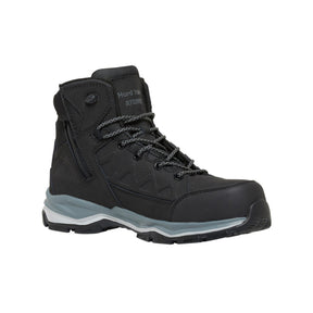Hard Yakka Atomic Hybrid black safety boot, side view