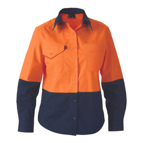 KingGee Women's Hi Vis Orange Workcool Shirt
