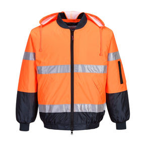 Portwest Hi-Vis Bomber Jacket MJ504 front view