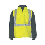 Hi Vis Cross Back Day Night "4 in 1" Zip Off Sleeve Reversible Vest 3994