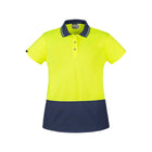 Syzmik women's hi-vis polo reflective tape detail