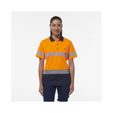 KingGee Women's Workcool Hyperfreeze Spliced Hi Vis Short Sleeve Polo Shirt With Segmented Tape K44224