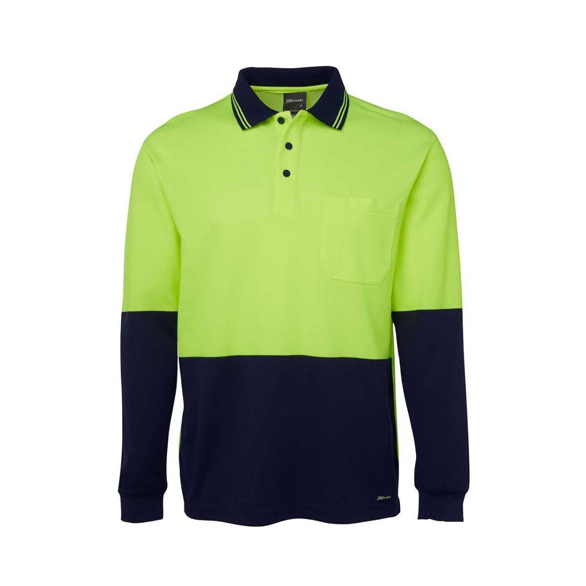 JB's Hi Vis Long Sleeve Comfort Polo 6HPL