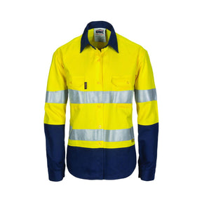 HiVis Two Tone Cotton Shirt Yellow