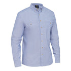 Bisley Mens Long Sleeve Chambray Shirt Front