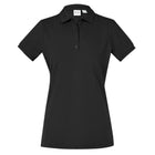 Women's City Short Sleeve Polo P105LS black front