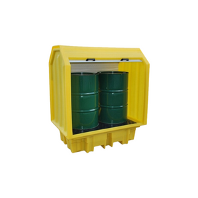 Spill Station 230L spill pallet roller door detail