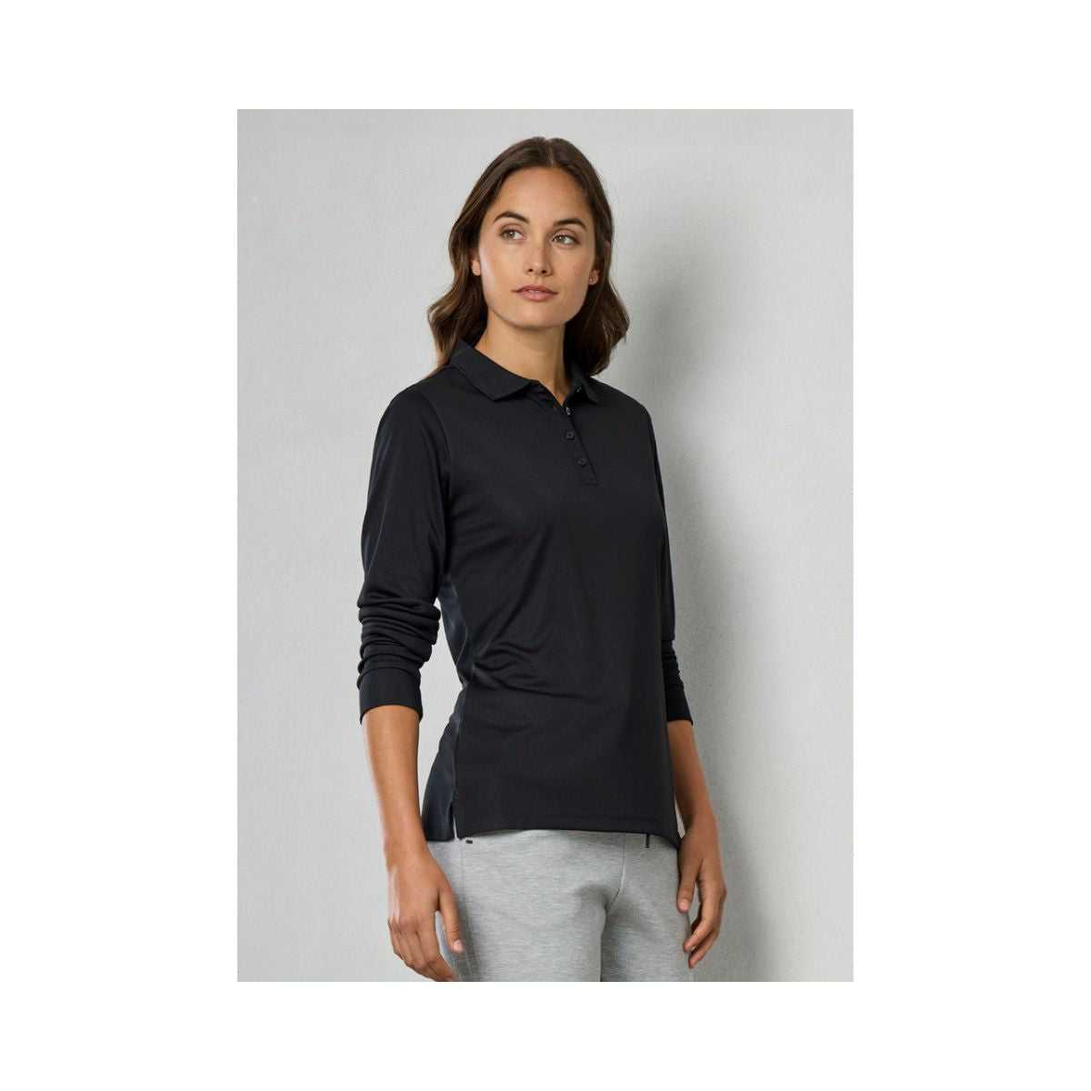 Biz Collection Women's Action Long Sleeve Polo P206LL