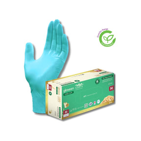 GloveOn COATS oatmeal-coated nitrile exam gloves, turquoise