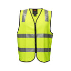 Bright yellow high visibility safety vest for construction