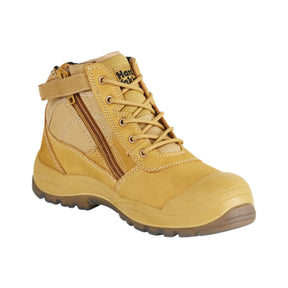 Hard Yakka Utility wheat safety boot, side view