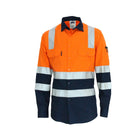DNC Hivis 2 Tone Lightweight Cotton Bio-Motion Shirt Orange Front