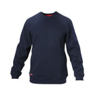 Hard Yakka Crew Neck Fleece Jumper in navy
