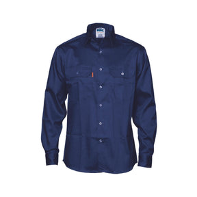 DNC Flame Retardant Drill Long Sleeve Shirt Navy