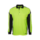 JB's hi-vis arm panel polo, front view