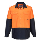 Portwest Hi-Vis Long Sleeve Shirt MS801 Front View