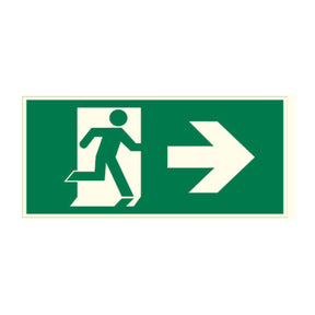 Exit sign running man arrow right replacement legend