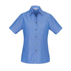 Women's Chambray Short Sleeve Shirt LB6200 flat front