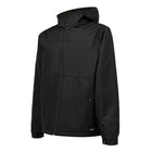 KingGee waterproof insulated quilted jacket black front view