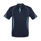 Biz Collection Men's Razor Short Sleeve Polo P405MS in Navy/Sky