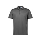 Biz Collection Men's Focus Short Sleeve Polo P313MS in Ash/Black