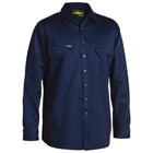 Bisley Cool Lightweight Drill Shirt BS6893 front view navy