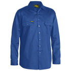 Bisley Cool Lightweight Drill Shirt BS6893 front view blue