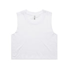White women's crop tank top for apparel