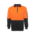 JB'S Hi Vis 1/2 Zip Fleecy 6HVFH front view