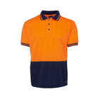 Hi Vis Traditional Short Sleeve Polo Shirt 6HVPS in Orange/Navy