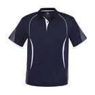 Biz Collection Men's Razor Short Sleeve Polo P405MS in Navy/White