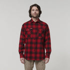 Long sleeve check flannel workwear shirt
