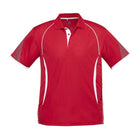 Biz Collection Men's Razor Short Sleeve Polo P405MS in Red/White