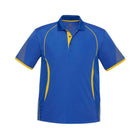 Biz Collection Men's Razor Short Sleeve Polo P405MS in Royal/Gold