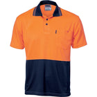DNC HiVis Two Tone Polo Shirt Orange