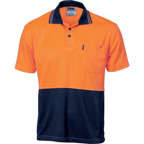 DNC HiVis Two Tone Polo Shirt Orange