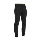Black men's workwear pants with zippered side pocket