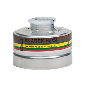 Respiratory filter cartridge with color-coded label