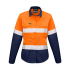 Syzmik women's rugged cooling hi-vis shirt, front view