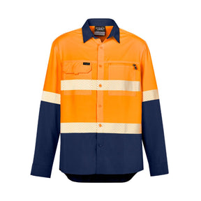 Syzmik hi-vis segmented tape shirt, front view
