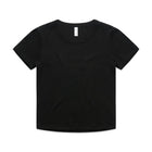 Black women's organic rib baby tee for women