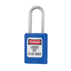 Blue safety padlock
