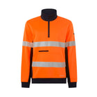 KingGee Hi Vis Reflective 1/4 Zip Fleece K55040 front view